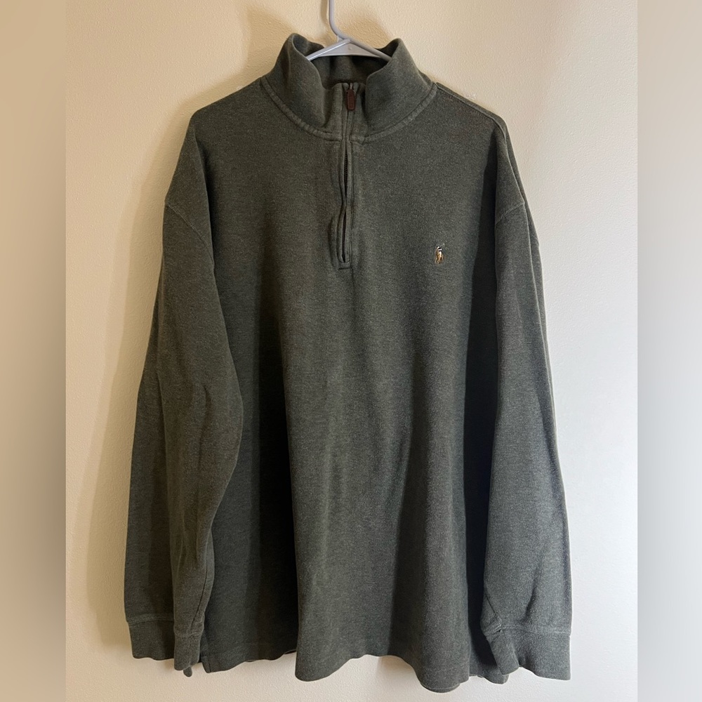 Vintage Polo by Ralph Lauren 1/4 Zip Sweatshirt Sage Green